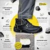 Black Hammer Mens Safety Boots Work Shoes Leather Steel Toe Cap Lightweight Footwear S3 SRC 1400 (9 UK) #1