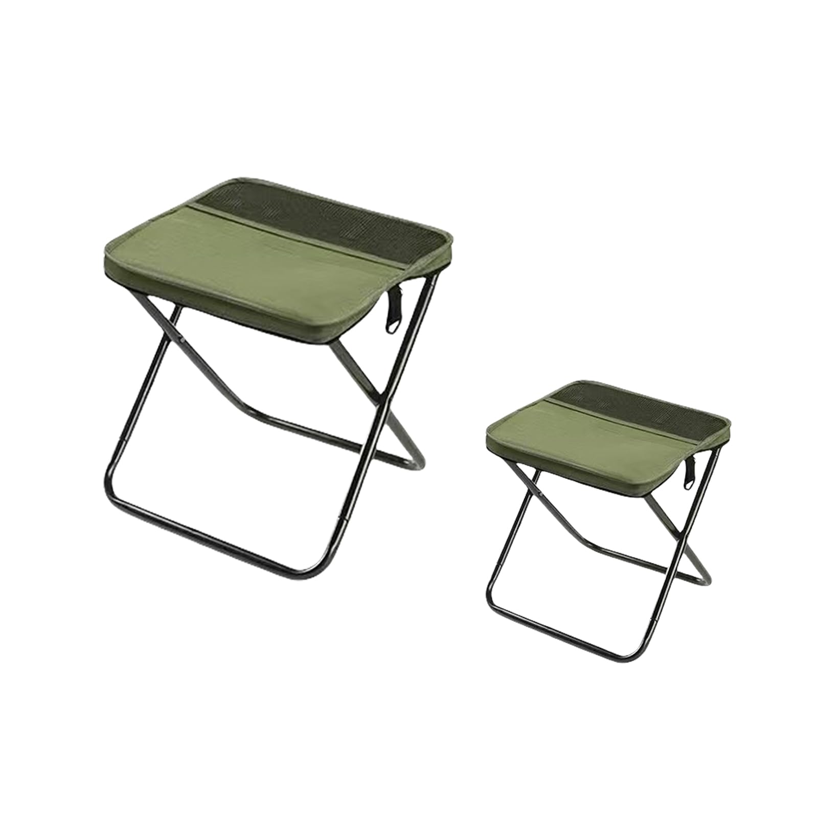 Sgabello Pieghevole Da Zaino/Sgabello Da Escursionismo Portatile - Sedia Da Campeggio Leggera, Sedia Da Pesca Pieghevole Per Esterni, Sgabello Pieghevole Ultraleggero (Green Large+ Small)