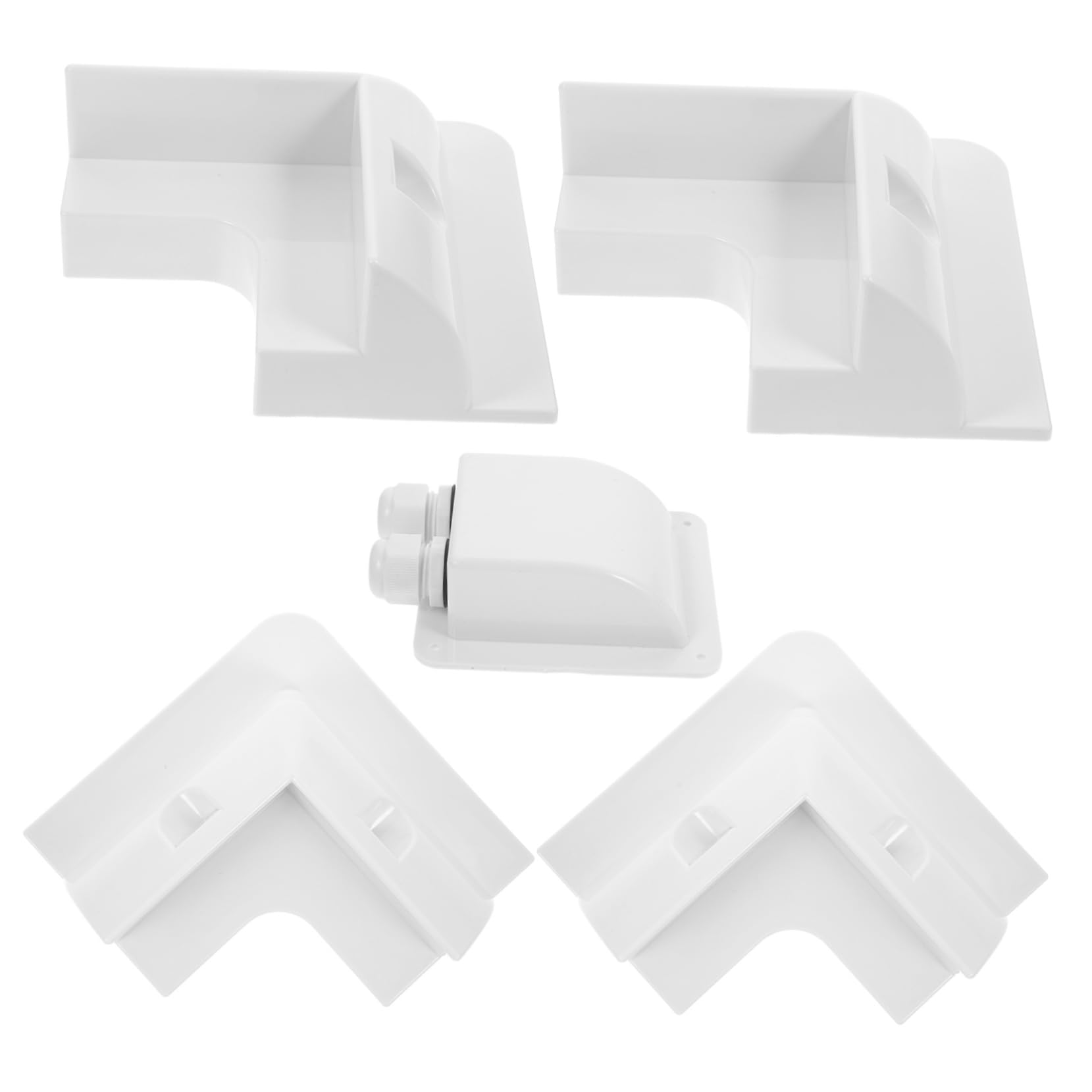 Mikinona Soporte de Montaje para Panel Solar de Abs, Blanco, para Autocaravanas y Techos Planos, Flujo de Aire y Protección Adicional