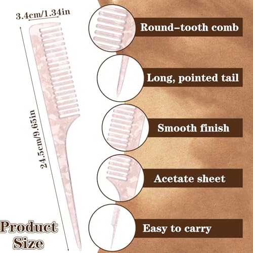 Peines Rat Tail Antiestáticos 4 Piezas para Mujeres miniatura 2