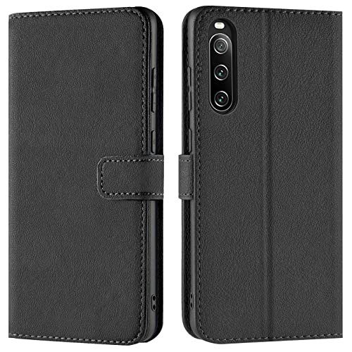 Verco Wallet Case for Sony Xperia 10 IV Book Cover with Magnetic Closure compatible with Sony Xperia 10 IV (2022) Flip Case with Card Slots Faux Leather