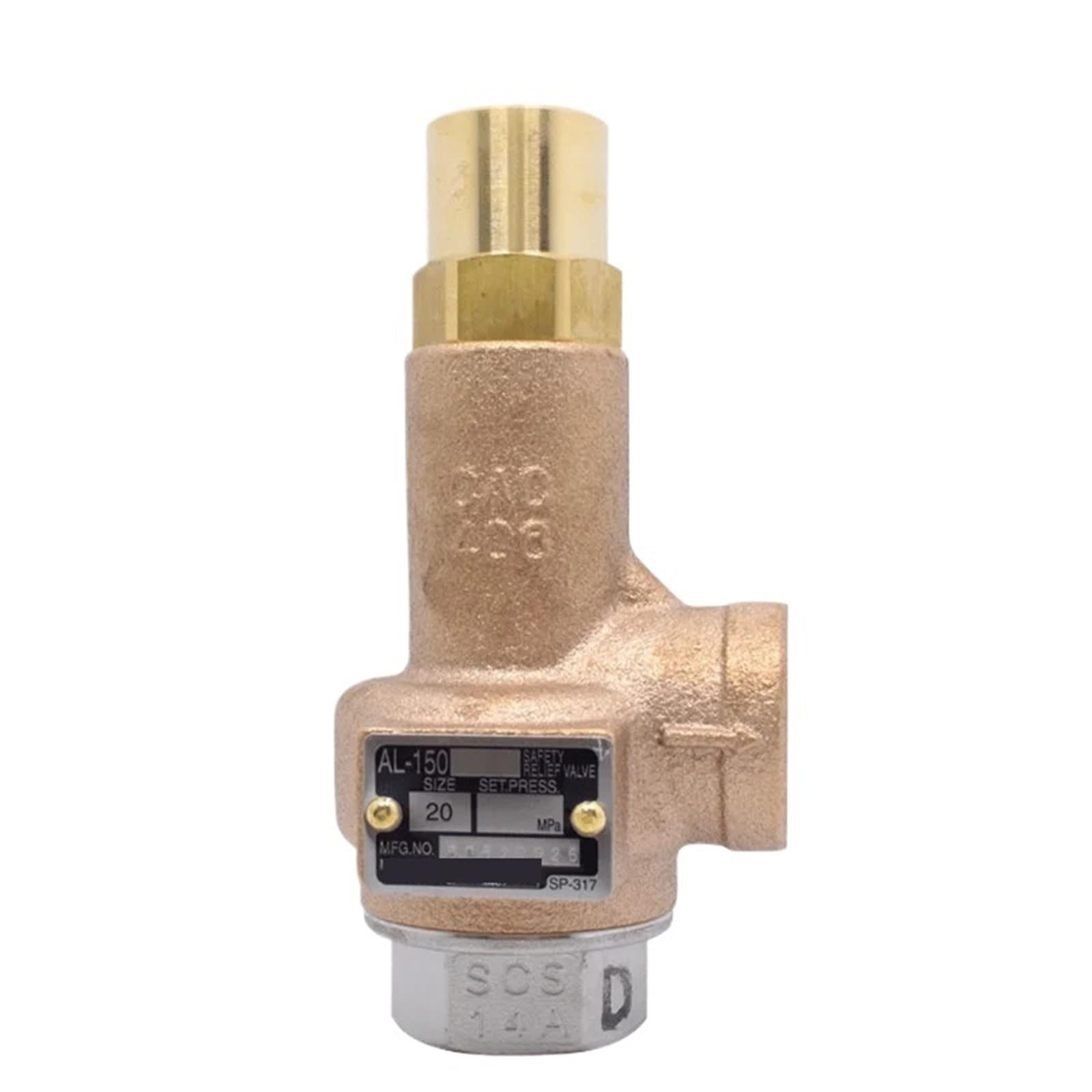 Owytmabq G Al-150 Dn15 Dn20 Dn25 Dn32 Cast Bronze Closed Type Safety Relief Valve For Steam Air Water Oil(Dn15)