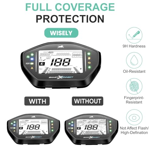 Image of Wisely Premium Screen Guard for Tvs Jupiter 110 Zx Smart Xonnect Ntorq 125 Race Xp Display Cluster Protector, Easy installation kit, HD Clear, Full Cover