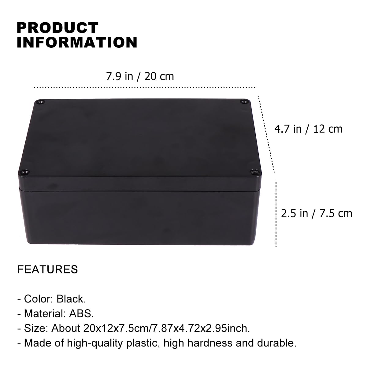 Amazon | UKCOCO 防水ボックス 7.9X4.7X3.1インチ プラスチック製 配線