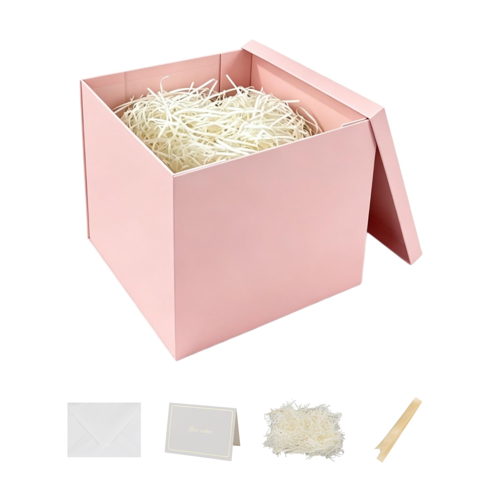 Nenwic Small Gift Box with Lid 22x22x20.5cm Pink Boxes