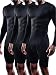 Neleus Men's 3 Pack Athletic Compression Sport Running T Shirt Long Sleeve Base Layer,Black,US M,EU L