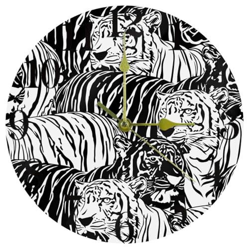 Horloge murale ronde silencieuse Wild Life à quartz pour le bureau - 2