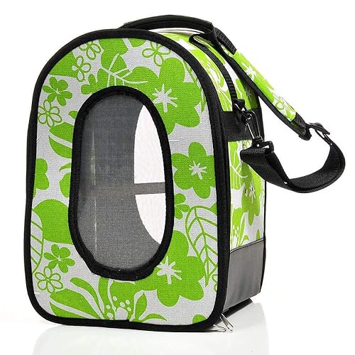 Image of A&E Cage Co. 644003 Soft Side Travel Carr Leaf, Small, Green