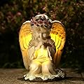 rasimo Angel Figurines, Outdoor Angel Statues for Garden, Solar Statues Outdoor Decorations for Patio Patio Lawn Yard Balcony, Garden Mom Gift