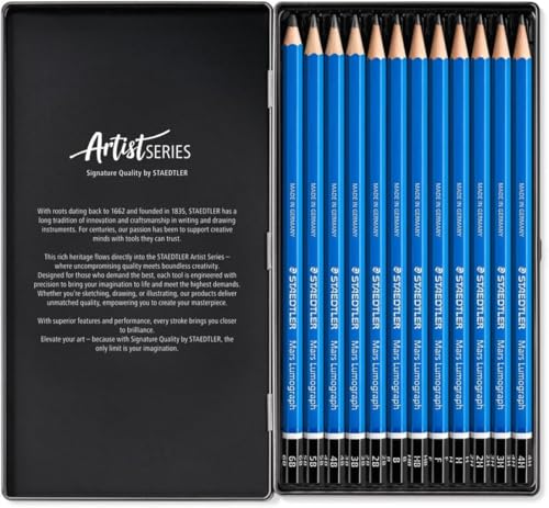 Image of STAEDTLER Mars Lumograph Art Drawing Pencils