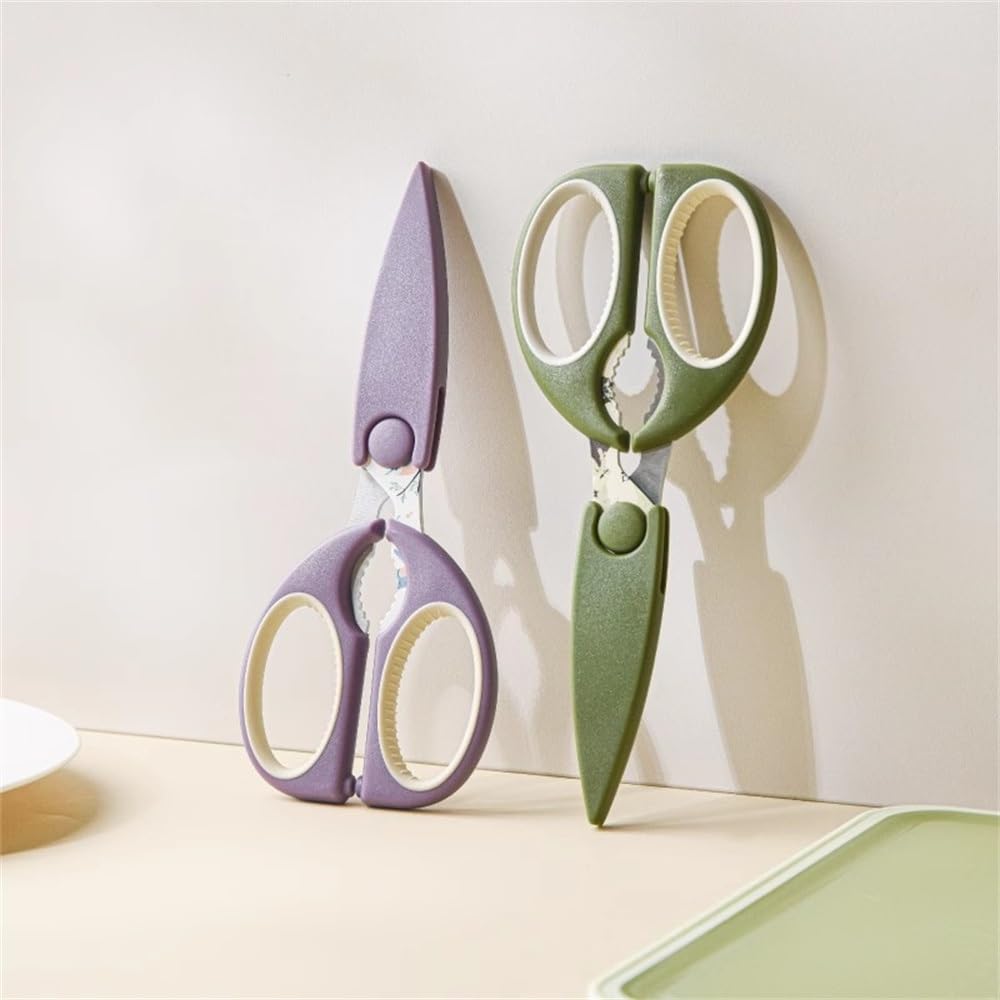 Forbici da Cucina Multiuso Forbici da Cucina Cesoie for Barbecue multifunzionali in Acciaio Inossidabile Perfetto Come Regalo(Purple)