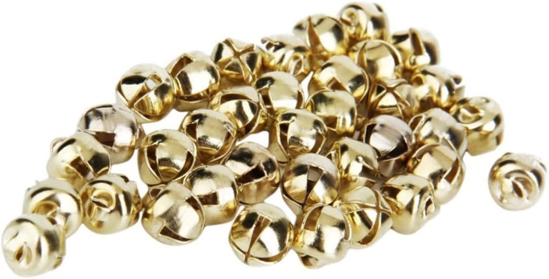 100 Pieces Jingle Bells, 6mm Christmas Craft Bells for DIY Festival Party Decorations Yellow 6mm Jingle Bell, Mini Jingle Bell, Jingle Bell Ornaments, Jingle Bell Ornaments Bulk, Jingle Bell