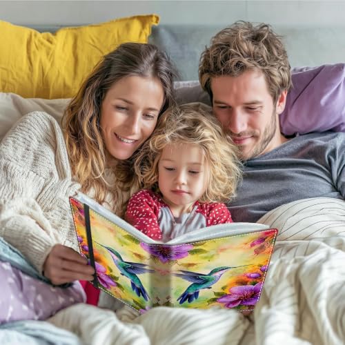 Image of Photo Album 4x6 120 Photos with Strong Elastic Band, Hummingbird Bloom | Large Capacity Premium Leather Picture Album, Portable Wallet Albums Photo Book for Family Anniversaries Wedding Baby