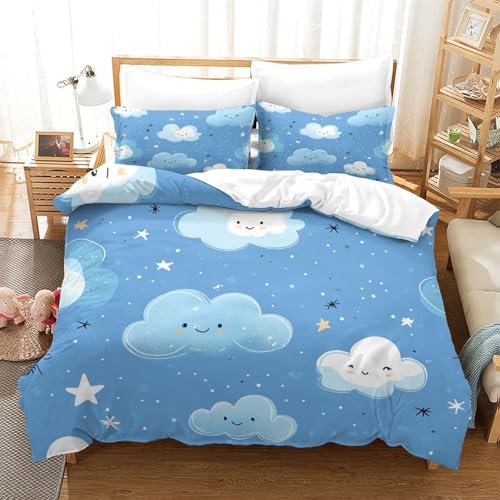 Housse de couette microfbre résistante 3D floral parure de lit hypoallergique pour fille - 3