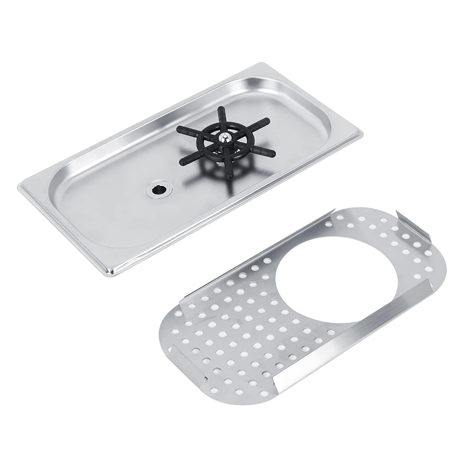 Ejoyous Lavavasos de Acero Inoxidable para Fregadero, 114 mm de Diámetro, Conexión G1/2 Pulgadas, Limpiador de Tazas y Botellas