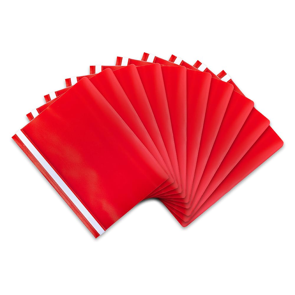 Hamelin A4 Red Polypropylene Project Folders, Pack of 25 - Durable, Lightweight, and Vibrant
