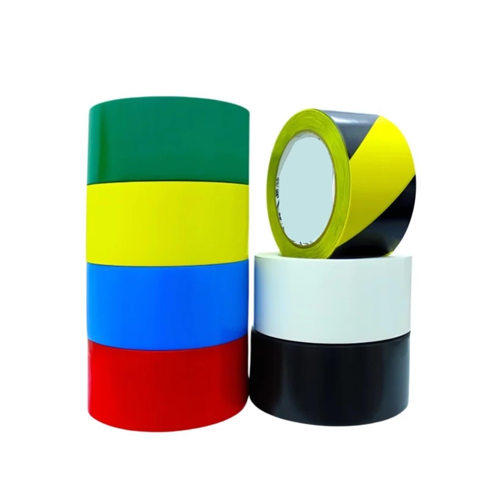 Cinta autoadhesiva de advertencia peligro, paquete 8 cintas vinilo amarillo 48 mm x 33,0 m for señalización suelos