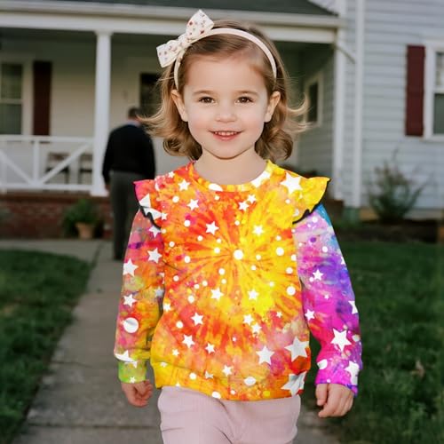 Toddler Girls Sweatshirt Ruffle Long Sleeve Pullover 1-8 Years Tops4