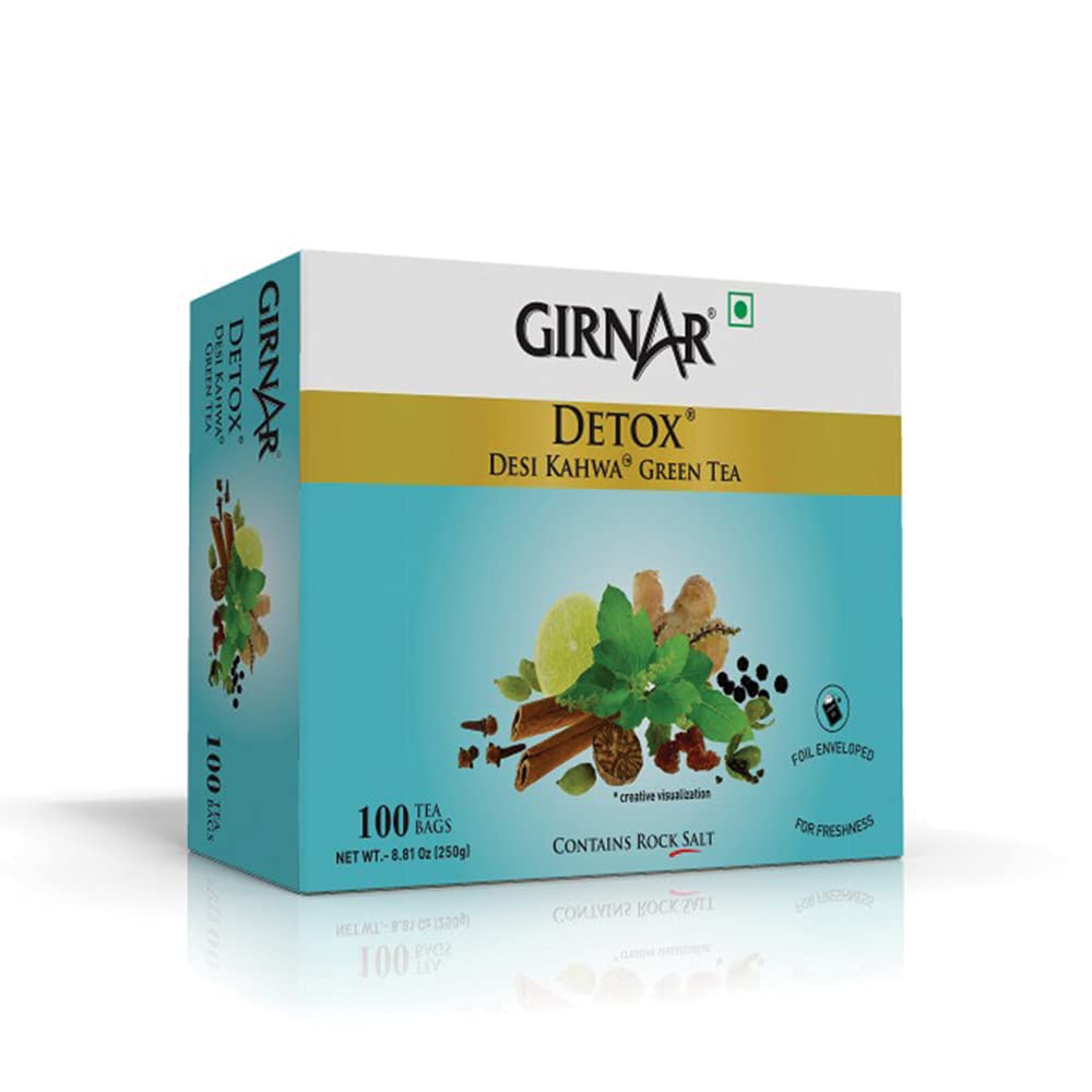 Girnar Detox Green Tea (Desi Kahwa) (50 Tea Bags)