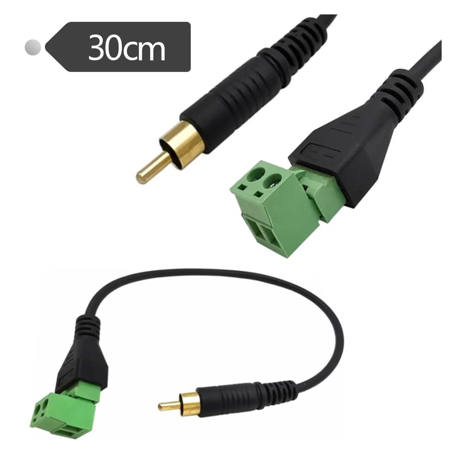 Wideo AV Balun 3,5 mm 4 bieguny 6,5 mm 3 bieguny Stereo męski na AV zacisk śrubowy gniazdo stereo 3,5 Mm męskie złącze wtykowe(RCA Male,5pcs)
