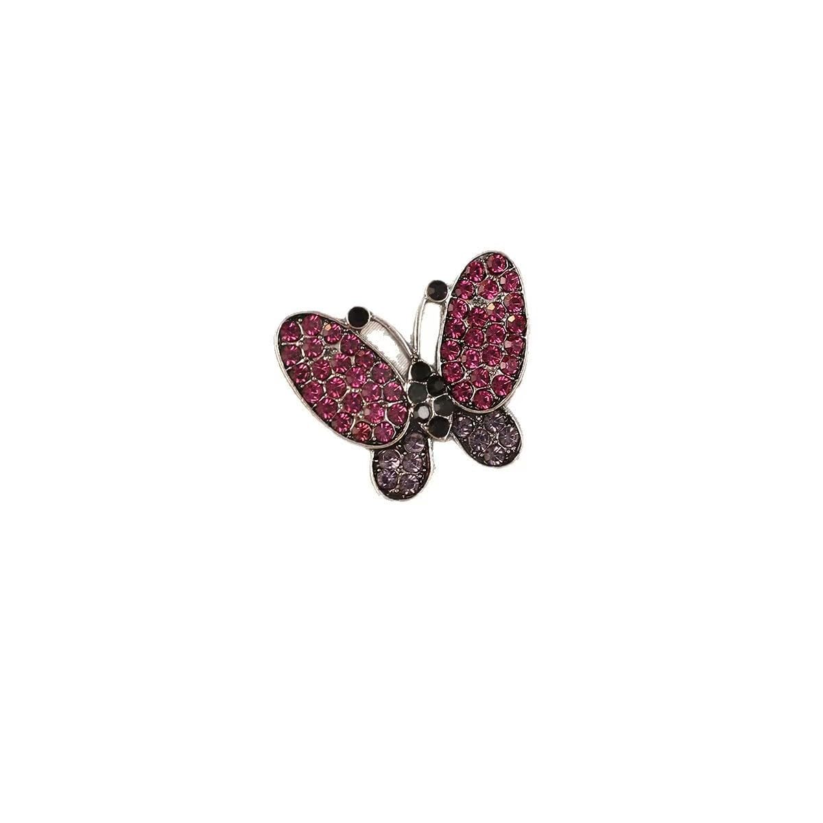 carl vinson Women's Crystal Butterfly Brooch Pin Small Lapel Sweater Clothing Accessory-picture-9