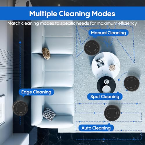 Image of Robot Vacuum and Mop Combo, 5000Pa Self-Charging Robotic Vacuum Cleaner with Smart Obstacle Avoidance, 3-in-1 Robot Vacuum with Alexa & App Control, Quiet, Slim, Ideal for Pet Hair, Carpet and Floors