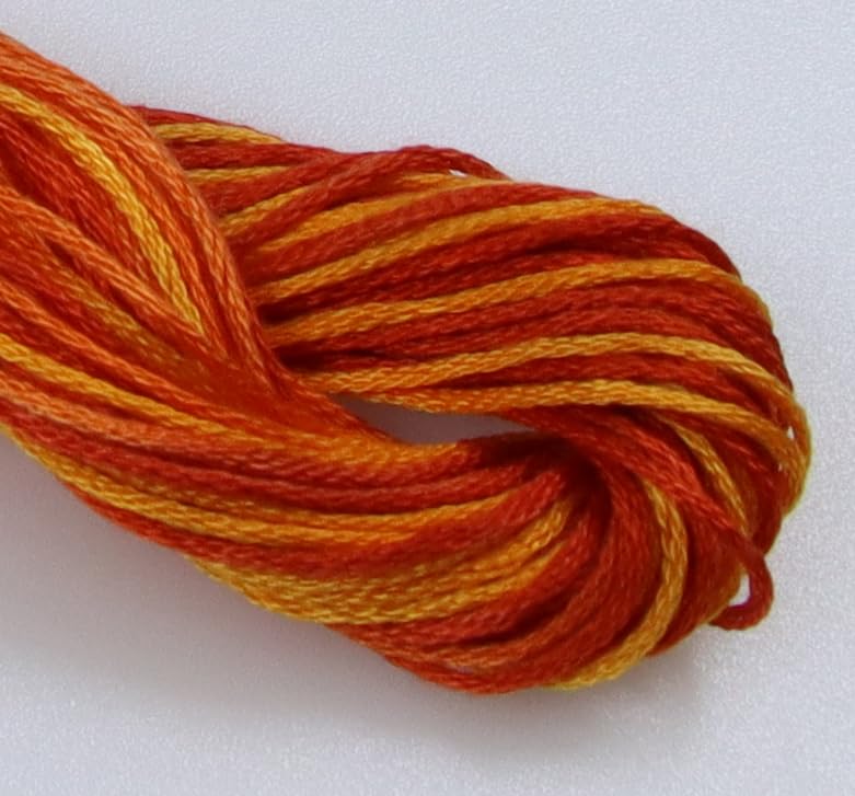 Image of KCS Big skeins of 25 Meters Size 25 Color Variegated Cross Stitch Stranded Threads,6 skeins,51