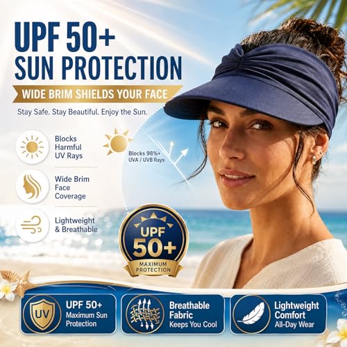 Visera deportiva plegable con protección UV para mujer miniatura 2