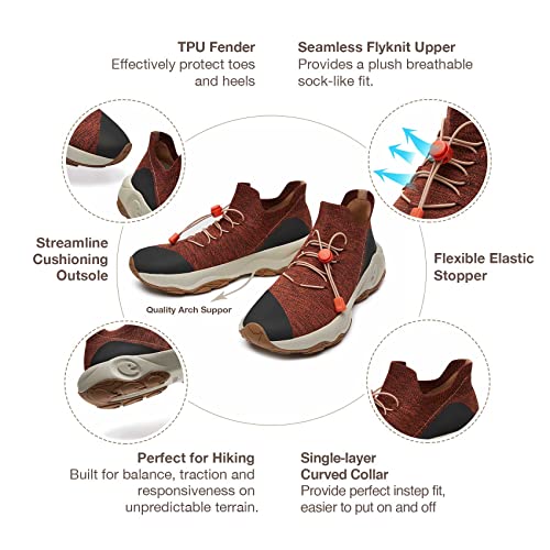 UIN Men's Walking Travel Shoes Slip On Outdoor Non-Slip Lightweight Comfort Hiking Sneaker Cazorla4