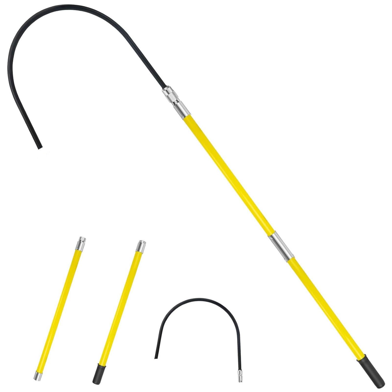 JKJZSALJ Safety Rescue Hook,High Voltage Insulated Rescue Hook, Telescopic 10Kv/35Kv Electrician Safety Tool, Anti-Electrocution 1M-3M Lengths, Fire Rescue Hook For Electrical Safety,4.9ft/1.5m