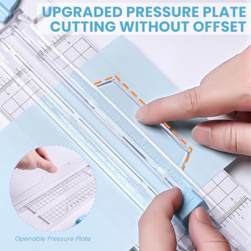Image of 4-in-1 Paper Cutter and Trimmer with Straight, Wave, Dotted & Crease Blades, Precision Craft Cutting Tool for Scrapbooking, Card Making & DIY Projects