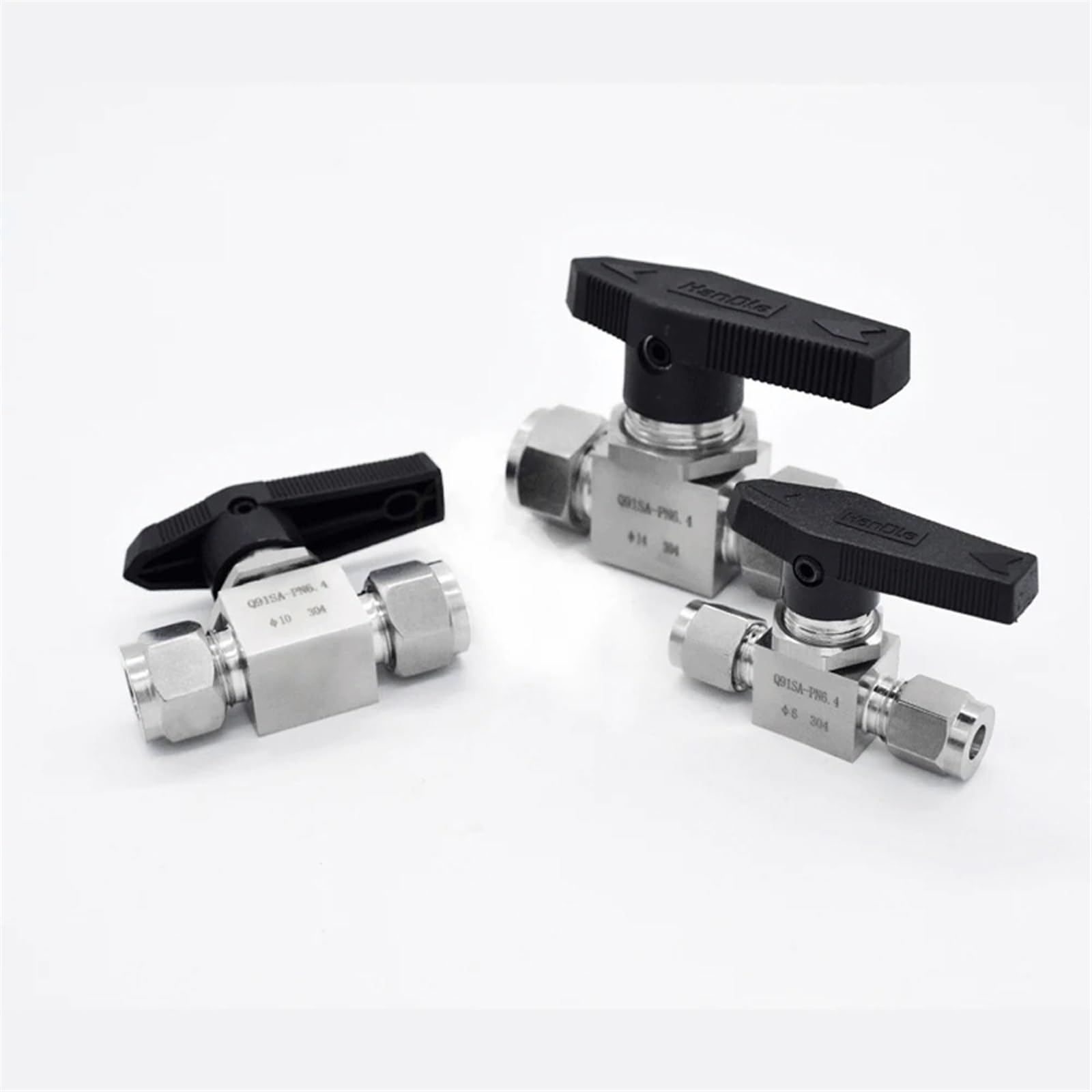 Válvula de bola en acero inoxidable 316 de 12.7mm con sistema de compresión hermético