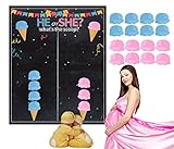 ULBGHLB Baby Gender Reveal Party Supplies,Gender Reveal Board Baby Gender Reveal Poster Decorations,Gender Reveal Voting Poster Board with Stickers Gender Reveal Party Games Kit.