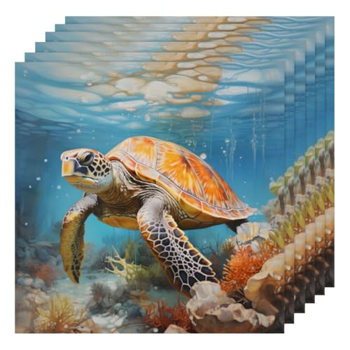 Servilletas de Tela Set de 6 50.5x50.5 cm Multicolor miniatura 1