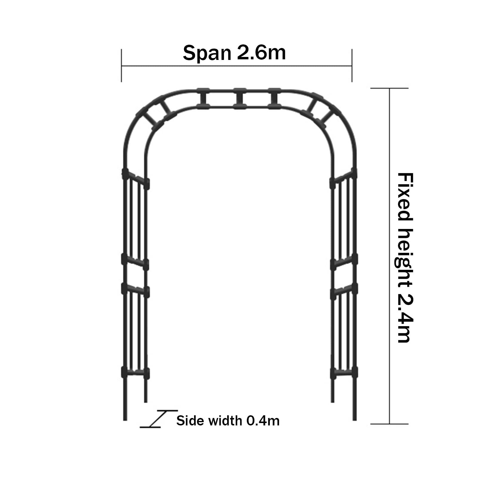 Jardín Arco Decorativo, Arco de Rosas Trepadoras,decoración Floral Boda Fiesta Nupcial con Metal + PE Material, for el jardín al Aire Libre Césped Backyard Party Decoration Supplies