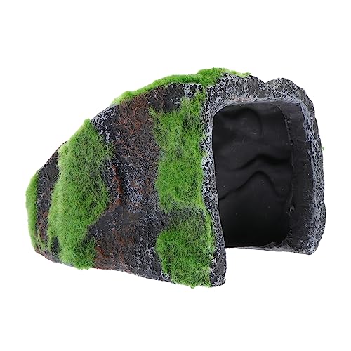 BUGUUYO Casa Escondite De Reptiles Tenazas Pecera Accesorios para Tanque De Rocas Continuar Auto Accesorios para Reptiles Marina Suministros De Juguetes Resina