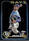 2024 Topps Chrome #83 Taj Bradley Tampa Bay Rays Official MLB Baseball Card in Raw (NM or Better) Condition