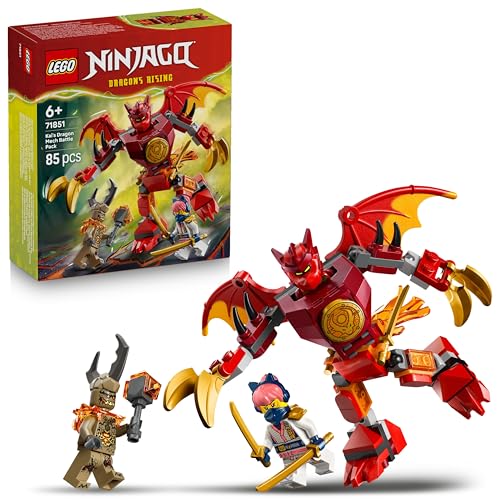 Image of LEGO NINJAGO Kai's Dragon Mech Battle Pack - Mech Toy - Playset with 3 Minifigures - 71851