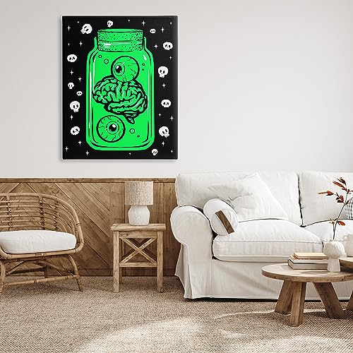 Image of Stupell Industries 'Spooky Specimen Jar'| Canvas Art | Stupell Industries | 36 x 48 Inches, Easy to Hang and Sturdy, Made in USA, by Ziwei Li
