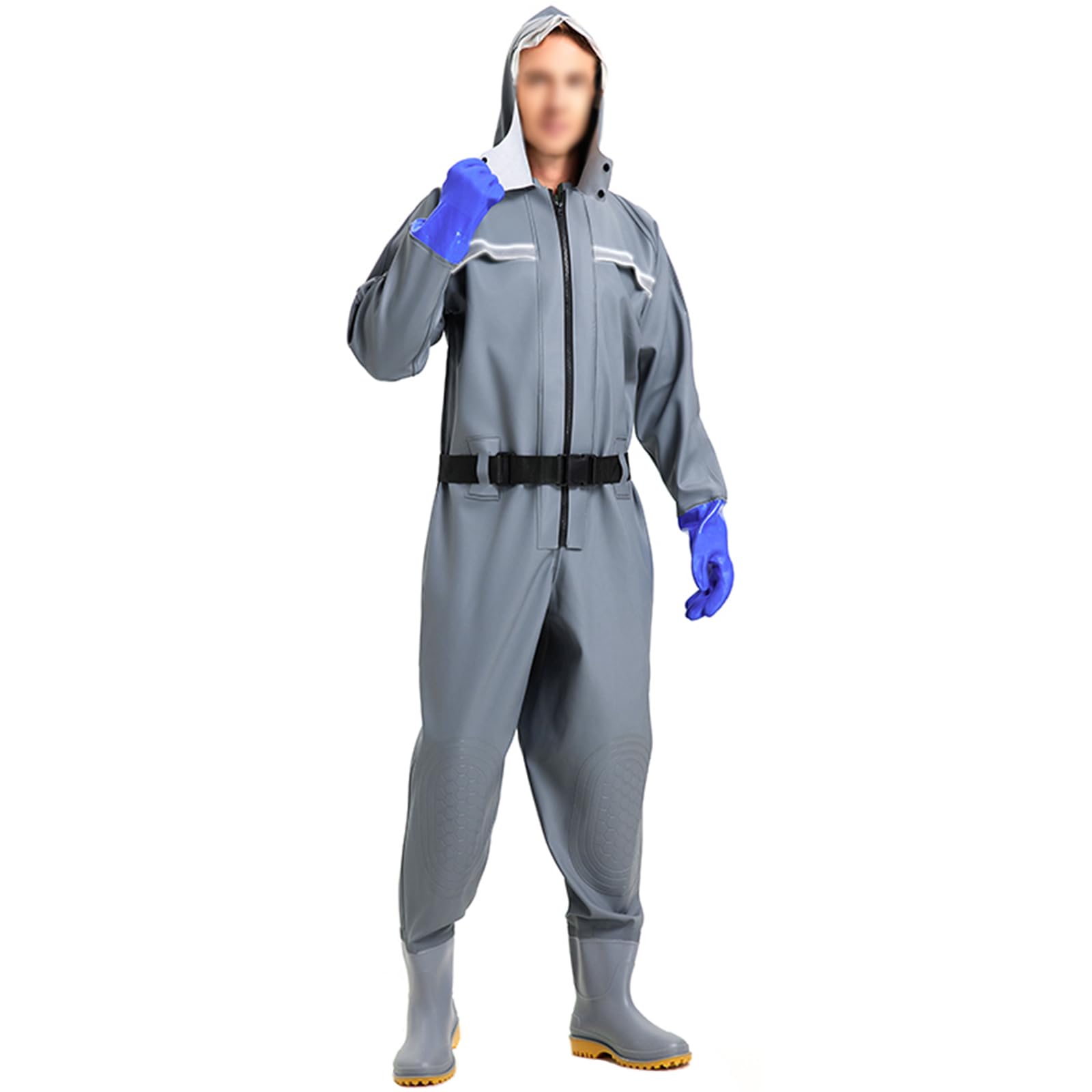 Waders con Botas Impermeables Todo El Cuerpo Vadeadores De Pesca De PVC Duradero Caza Waders Transpirables Ropa Pantalones para Pescador Hombre Y Mujer