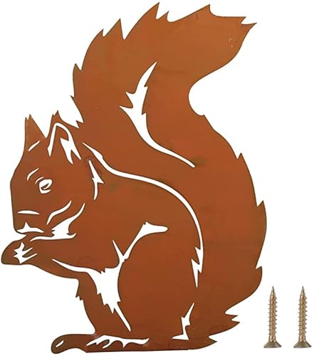 Gartendeko Rostoptik, Gartenstecker aus Edelrost, Rost Deko für Garten, Rust Decoration Patina Garden Plug Metal Bird Plug Garden Decoration Cover