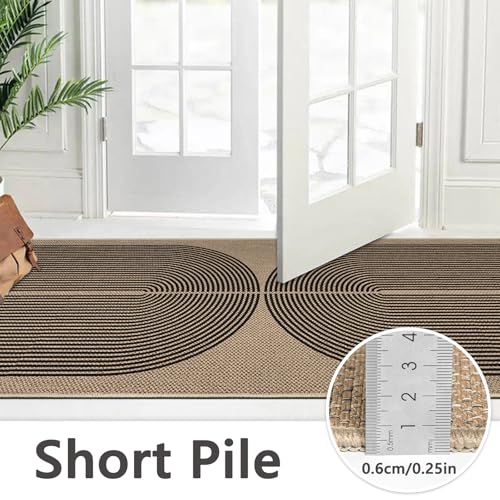 Capslpad Teppich Läufer Flur 80x200cm Waschbar Teppichläufer, Schwarz – Ansicht 3