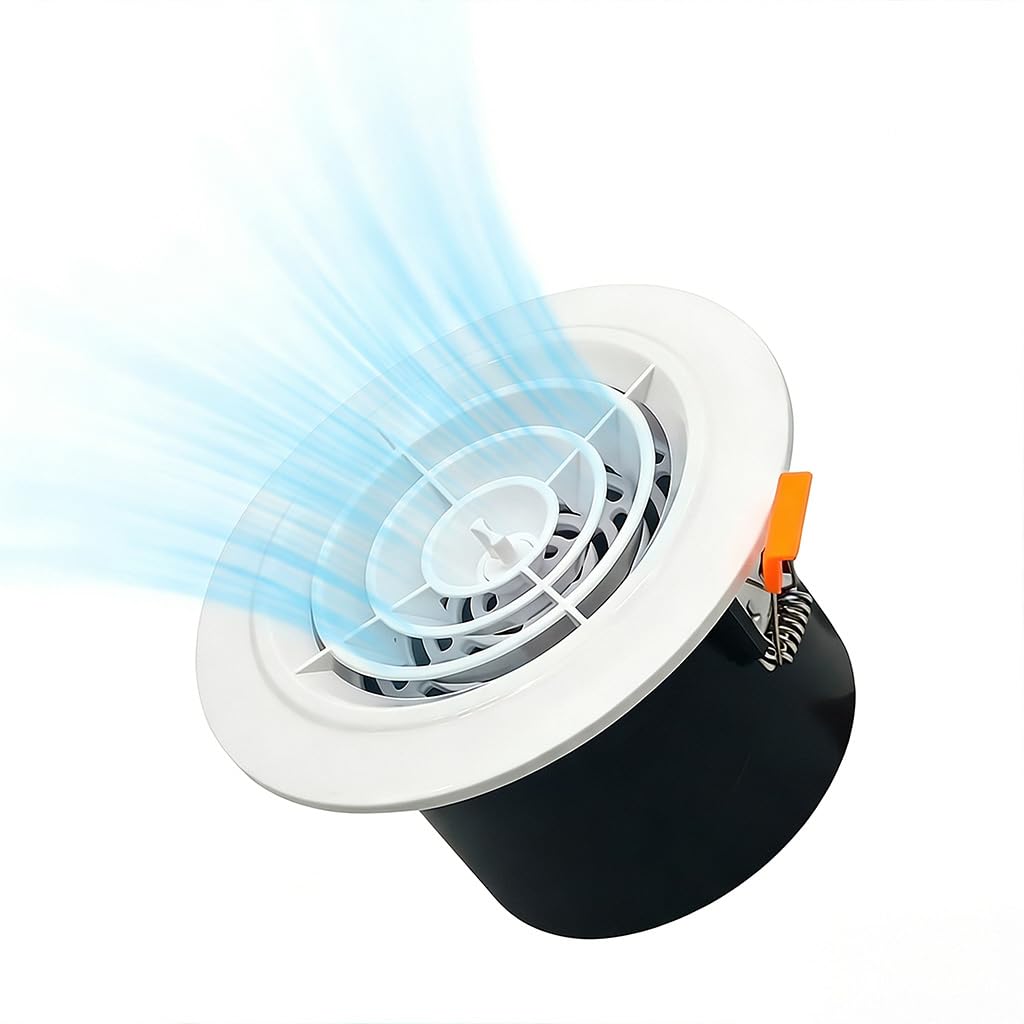 HASTHIP® Round Air Vent Cover - Circle Cowl Air Vent Grille Cover Ducting 145mm Round Exhaust Airs Vents Covers Fresh Airs Ventilation Grille for Home Ventilation System-image-14