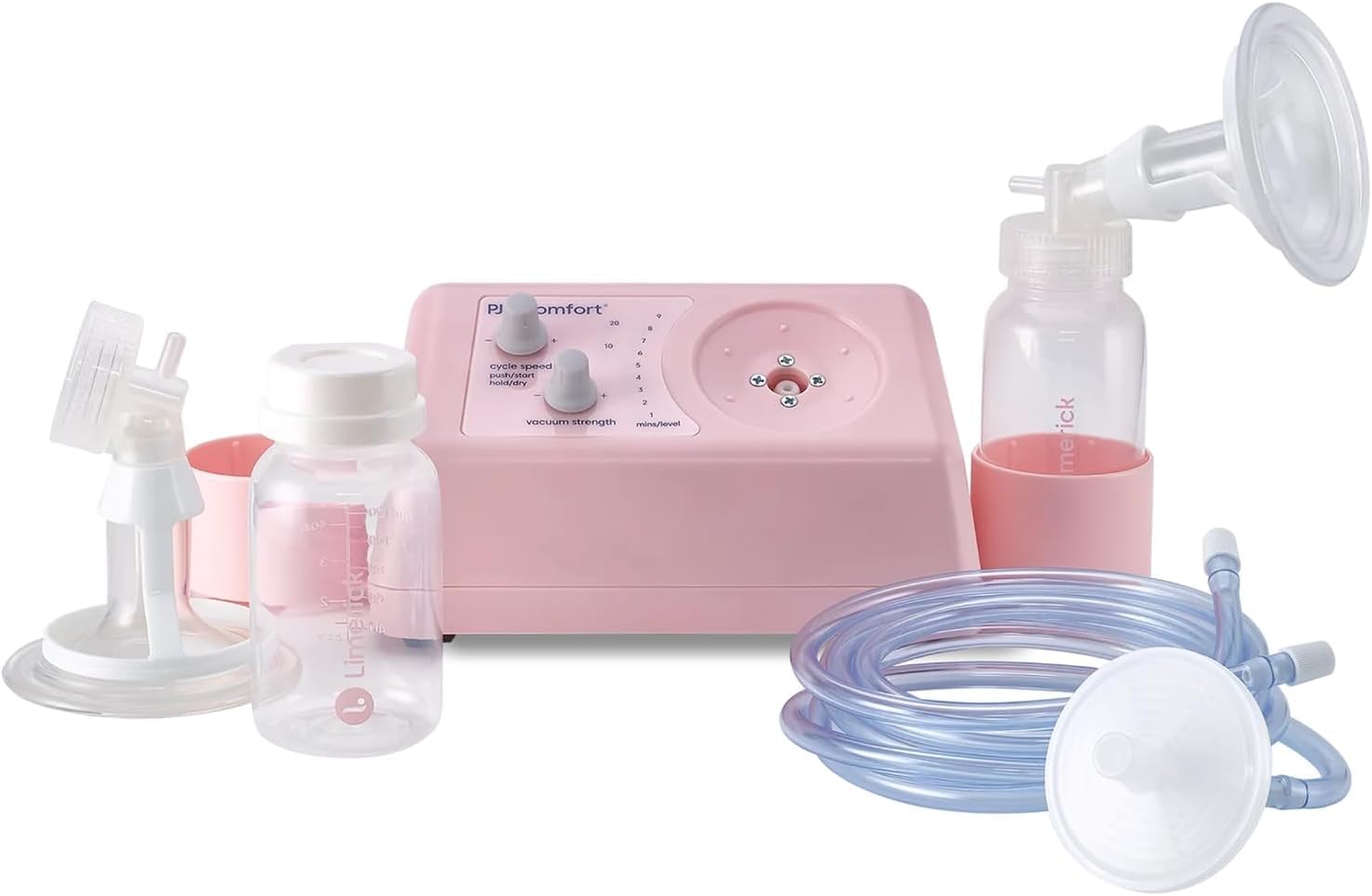 Limerick Joy Standard Electric Breast Pump, Portable Feed with Advanced Vacuum Technology for Maximum Milk Production, Includes Digital Display, ComforTouch Silicone Breast Cups, Power Supply