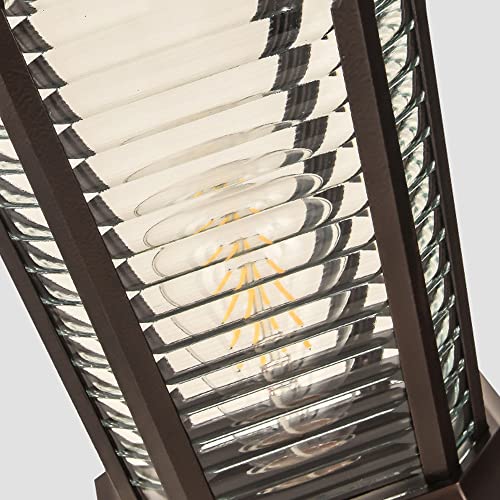 Lanterne extérieure rétro étanche et applique de garage en verre transparent - 4