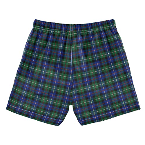 Junzan Black Blue Green Tartan Plaid Swim Trunks Boys Swim Board Shorts Kids Toddler Teens Beach Vacation 3-16 Years 2T #TOP1