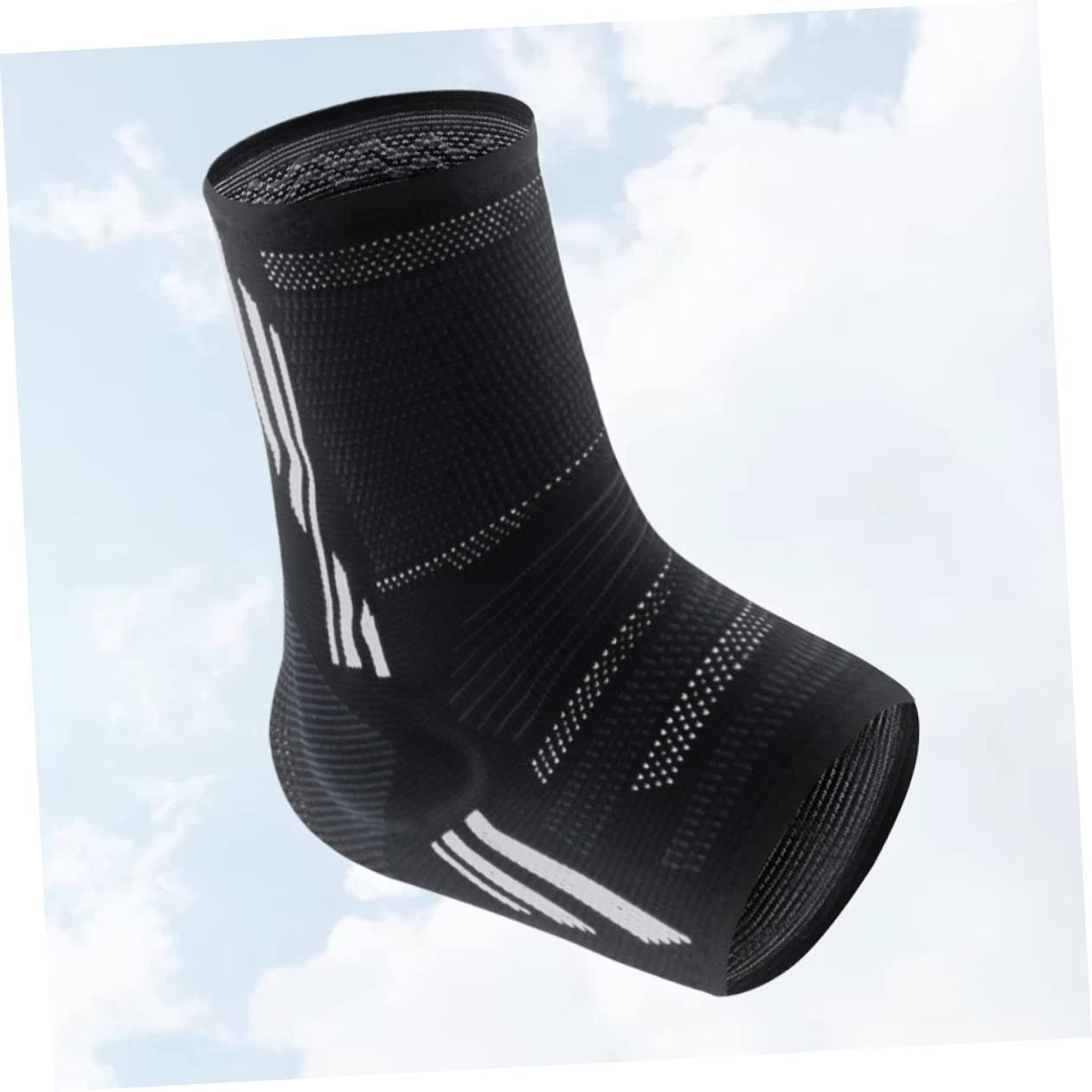 TOVINANNA Nkle Sleeve Compression Suort Ankle Brace for Sprained Ankle Ankle Support for Running Ankle Stabilizer Black Grey Size