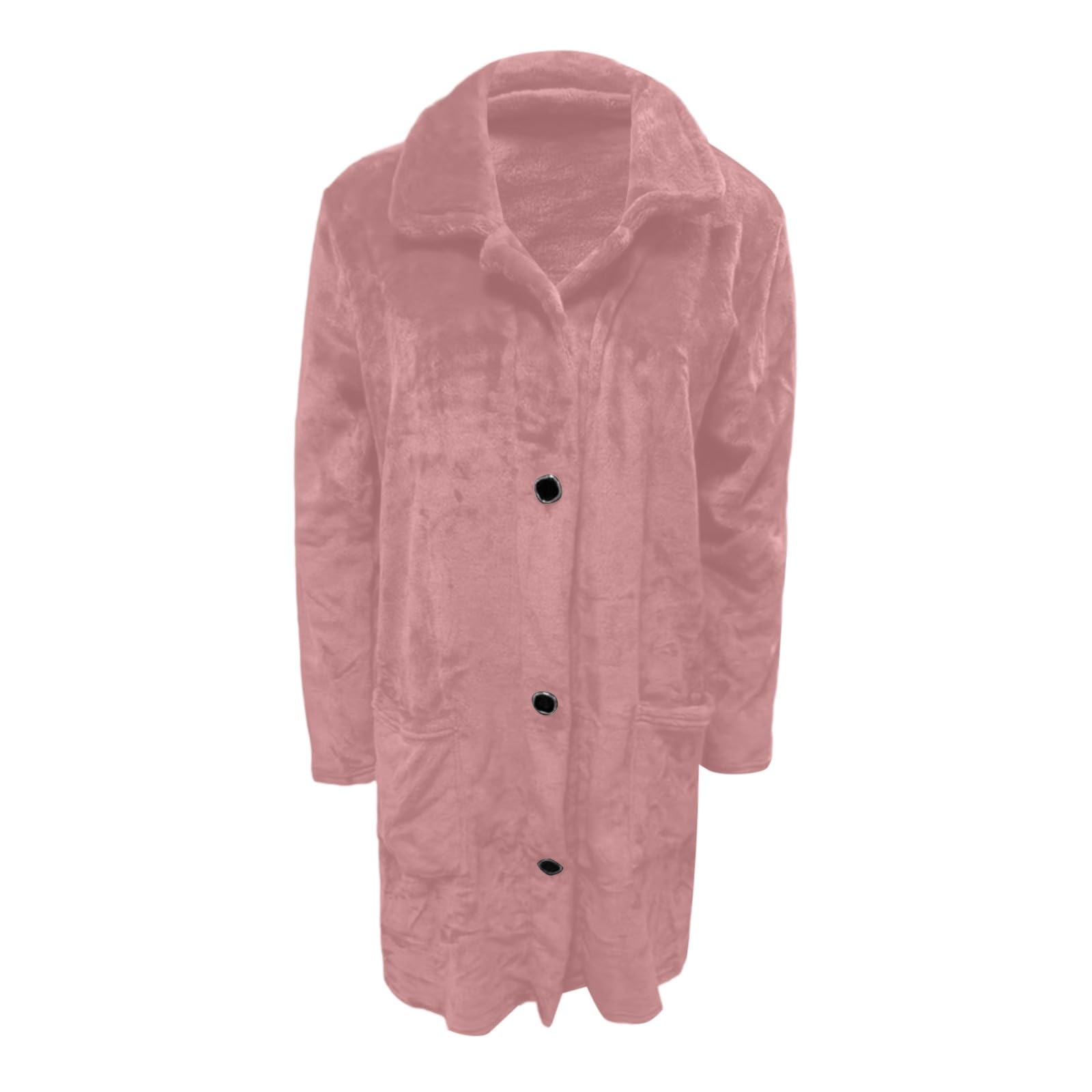 Giacca Donna Invernale Trench Lungo con Petto a Cappotto, Taglie Forti, con Revers e Tasche, per Abbigliamento Casual Autunnale e Invernale Università