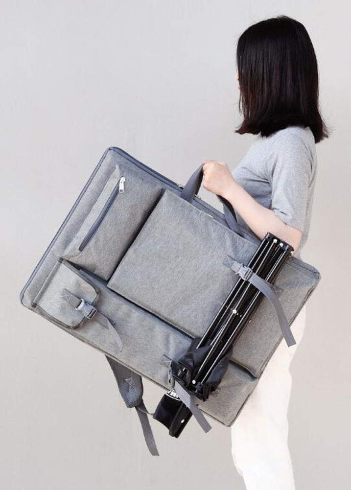 Maya Star Multifuncional Artistas Campo Llevar Bolsas 4K Sketchpad Hombros Mochila Cartón Bolsas para Dibujo Dibujo Pintura Arte Suministros - Gris