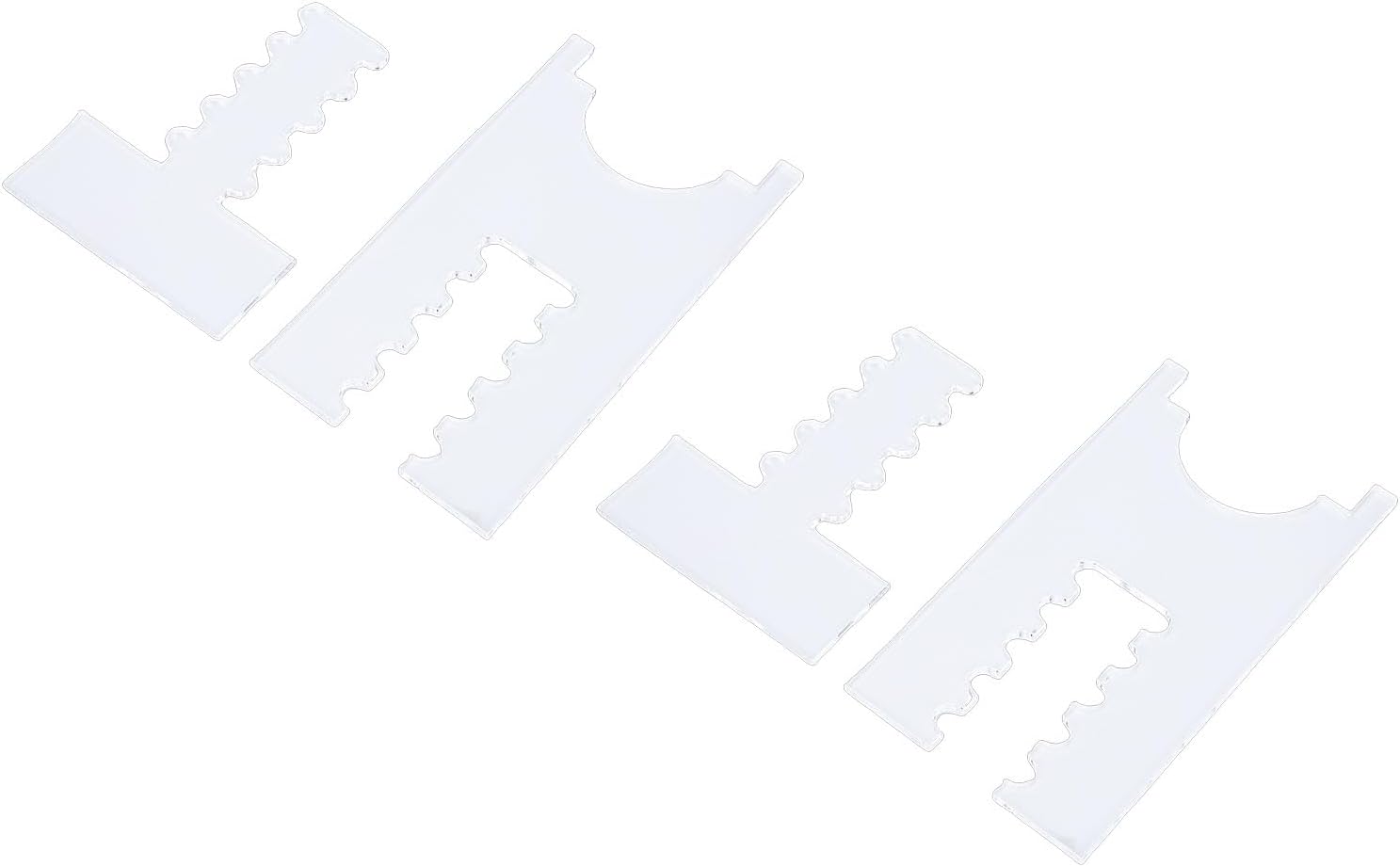 TOPINCN Couch Wall Spacer, 2 Pack Acrylic Clear Adjustable Sofa Stopper Furniture Wall Protector, with Reliable Support for Preventing Fire Hazards and Scratches (5 Slots)